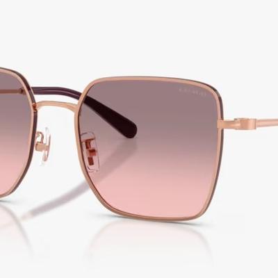 Óculos Solar COACH HC7184D 56-19 947813 (Ouro Rosado/Vinho Rosa Cinza Degrade) 145 2N