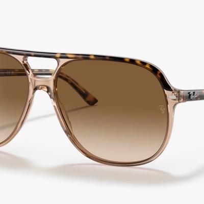 Óculos Solar RAY BAN RB2198 (BILL) 60-14 1292/51 (Marrom Translucido Degrade Tartaruga)