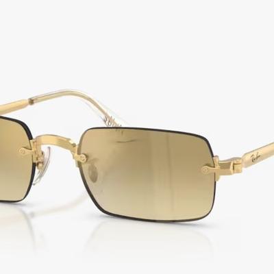 Óculos Solar RAY BAN RB3928 (A$AP ROCKY) 54-20 001/71 (Dourado Brilhante e Espelhado Degrade)
