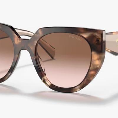 Óculos Solar PRADA SPR 14W 52-20 01R-0A6 (Acetato Marrom Mesclado e Nude)