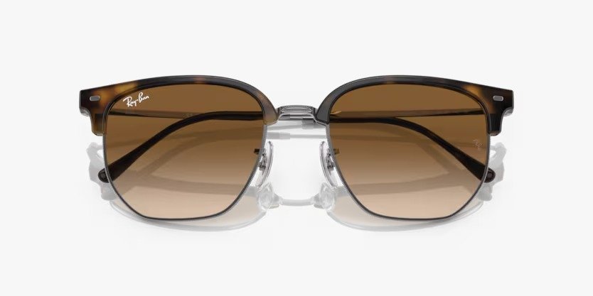 Óculos Solar RAY BAN RB4416 (NEW CLUBMASTER) 53-20 710/51 (Metal Grafite/Marrom Tartaruga)