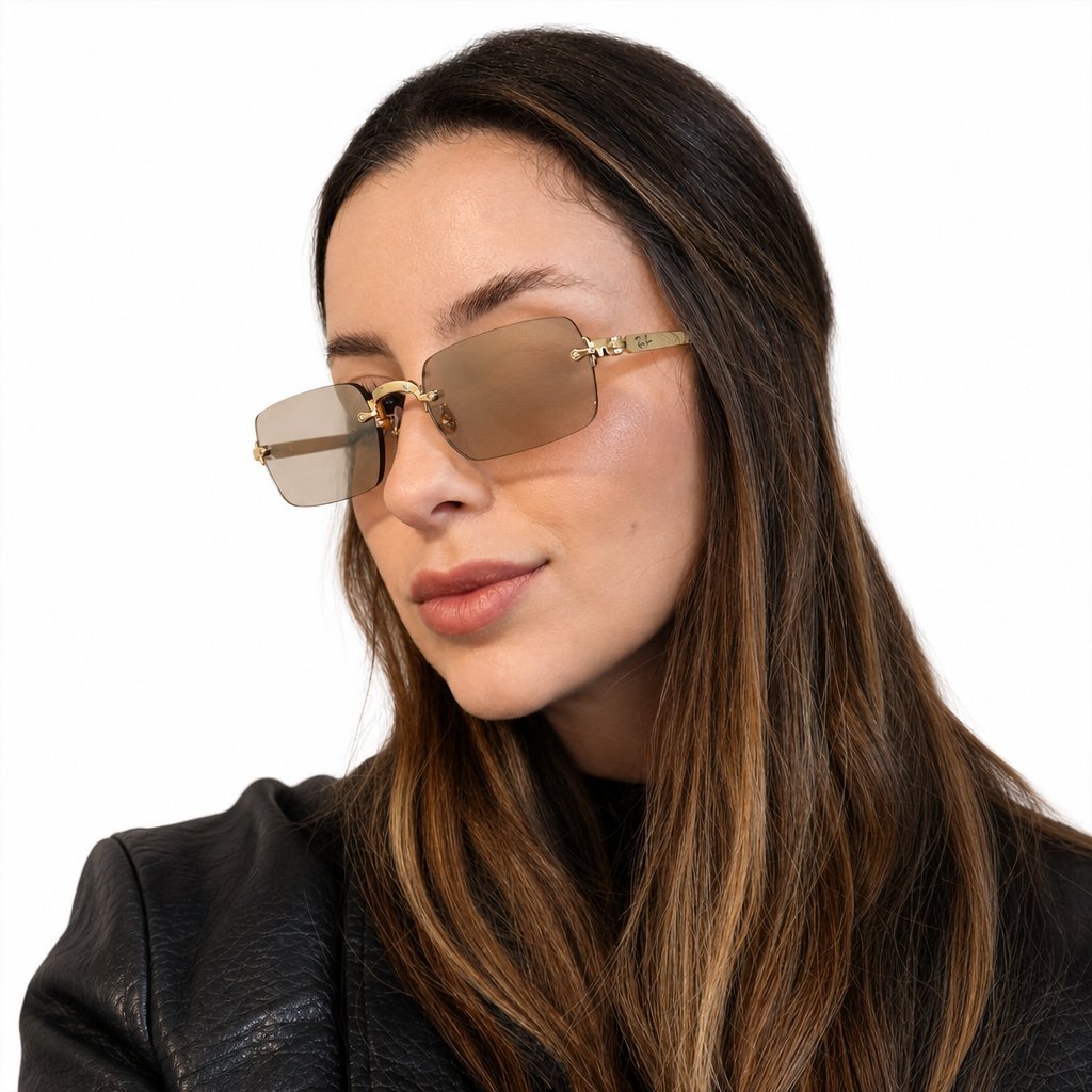 Óculos Solar RAY BAN RB3928 (A$AP ROCKY) 54-20 001/71 (Dourado Brilhante e Espelhado Degrade) 145 2N