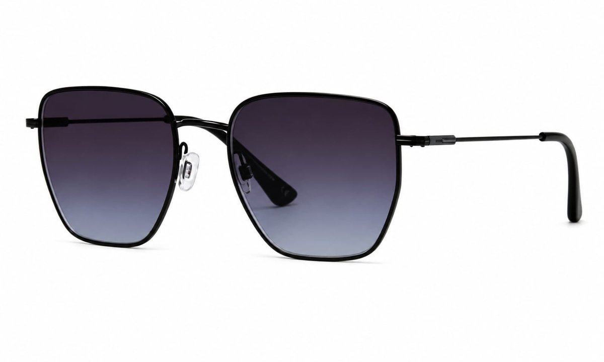 Óculos Solar JEAN MONNIER OJ8 2017 54-19 K669 (Metal Preto/Cinza Degradê) K668 (Metal Dourado Rose/Rosa Degradê) - Preto/Cinza Degrdê