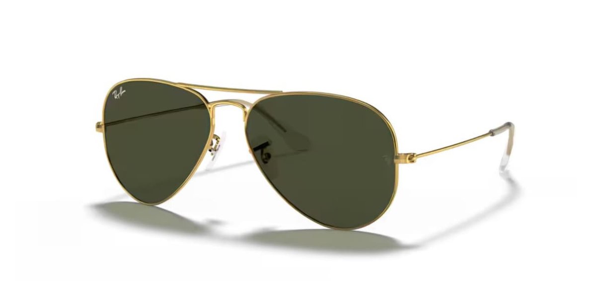 Óculos Solar RAY BAN RB3025L (AVIATOR LARGE METAL) 55-14 W3234 (Metal Dourado/G15) 001/51 (Metal Dourado/Marrom Degradê Antirreflexo) - 