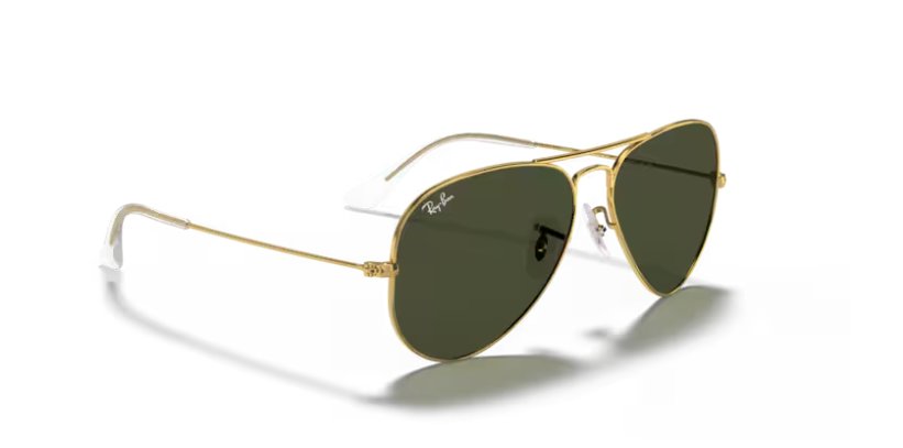 Óculos Solar RAY BAN RB3025L (AVIATOR LARGE METAL) 55-14 W3234 (Metal Dourado/G15) 001/51 (Metal Dourado/Marrom Degradê Antirreflexo) - 