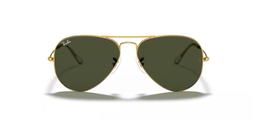 Óculos Solar RAY BAN RB3025L (AVIATOR LARGE METAL) 55-14 W3234 (Metal Dourado/G15) 001/51 (Metal Dourado/Marrom Degradê Antirreflexo) - 