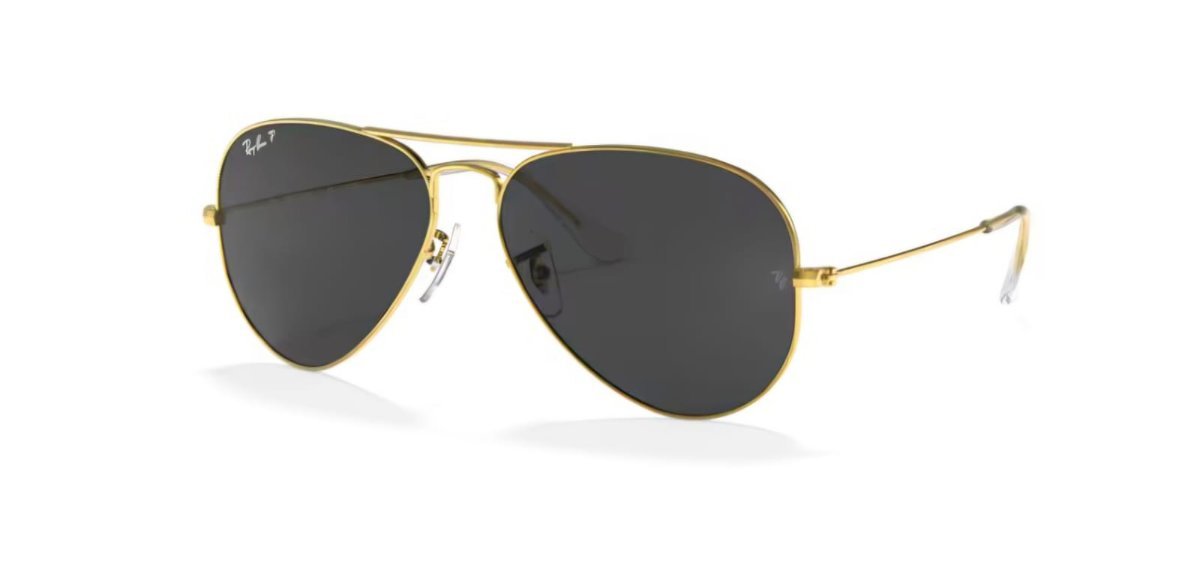 Óculos Solar RAY BAN RB3025 (AVIATOR LARGE METAL) 58-14 9196/48 (Metal Dourado/Cinza Polarizado Antirreflexo)