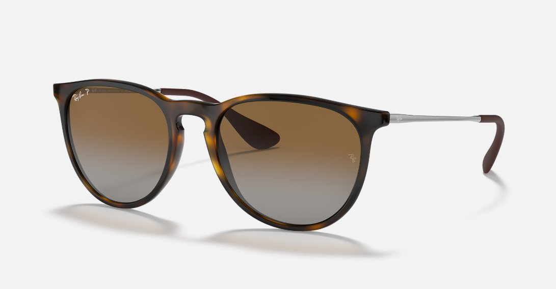 Óculos Solar RAY BAN RB 4171L (ERIKA) 54-18 710/T5 (Marrom Tartaruga Brilhante/Lentes Marrom Degrade Polarizadas)