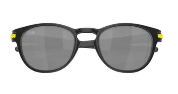 Óculos Solar Esportivo OAKLEY OO9265 (LATCH TOUR DE FRANCE) 53-21 6953 (Acetato Preto Fosco/Prizm Cinza Espelhado Prata)