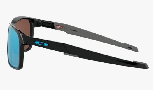 Óculos Solar Esportivo OAKLEY OO9460 (PORTAL) 59-15 0459 (Acetato Preto Brilhante/Prizm Polarizado Azul Espelhado)