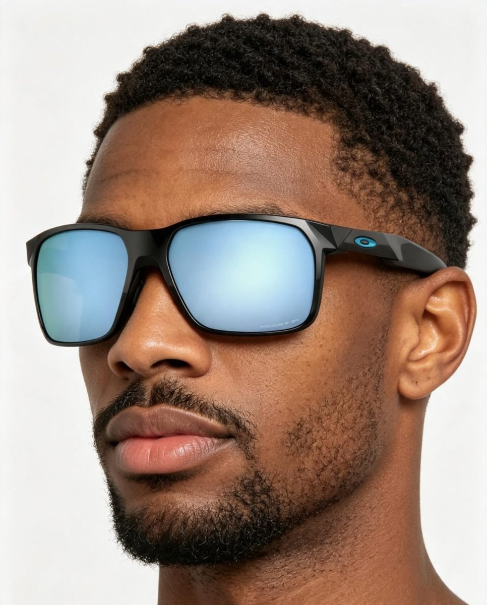 Óculos Solar Esportivo OAKLEY OO9460 (PORTAL) 59-15 0459 (Acetato Preto Brilhante/Prizm Polarizado Azul Espelhado)