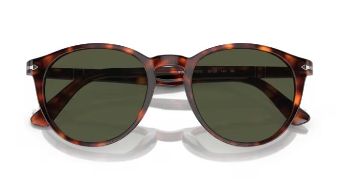 Óculos Solar PERSOL 3152-S 52-20 9015/31 (Acetato Havana Marrom Tartaruga e Prata/Lentes Cristal G15)