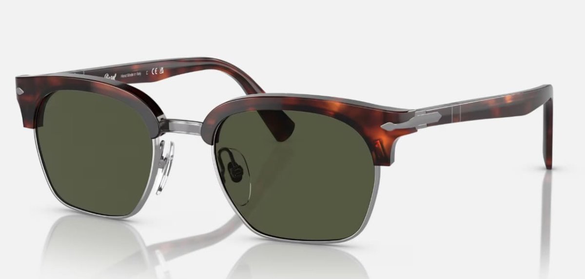 Óculos Solar PERSOL 3199-S 53-20 24/31 (Armação Metal Grafite e Acetato Marrom Tartaruga/Lentes Cristal G15)