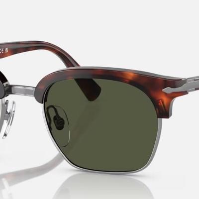 Óculos Solar PERSOL 3199-S 53-20 24/31 (Armação Metal Grafite e Acetato Marrom Tartaruga/Lentes Cristal G15)