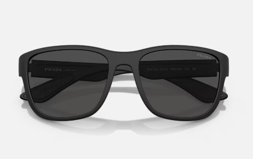 Óculos Solar PRADA LINEA ROSSA SPS 01U 59-19 DG0-5S0 (Acetato Emborrachado Preto Fosco/Lentes Cinza)