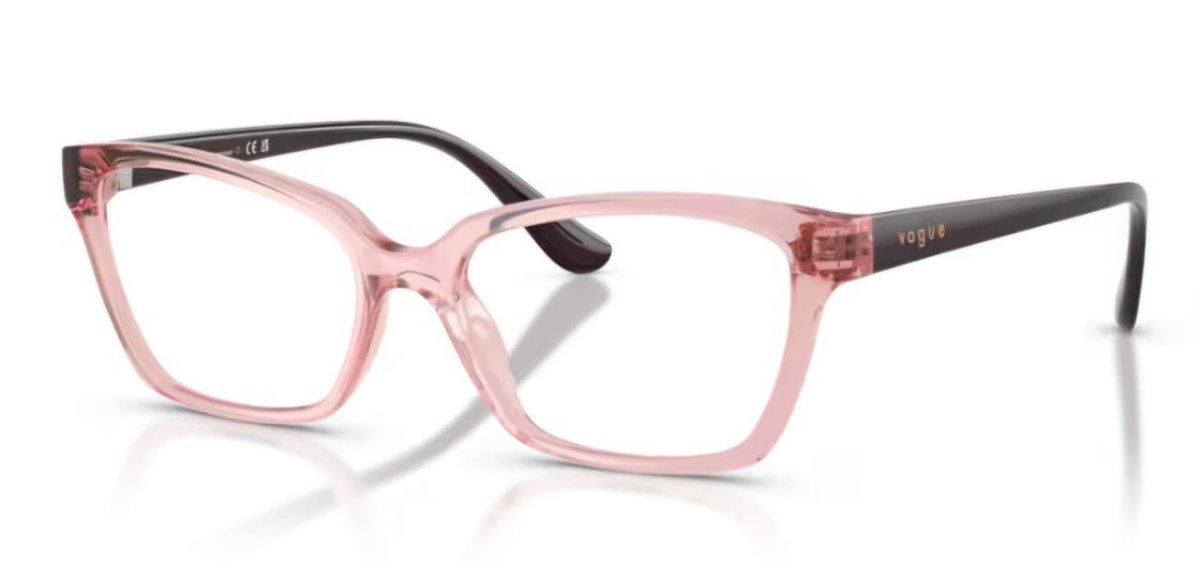 Óculos Receituário VOGUE VO 5722-L 53-16 2939 (Acetato Rosê Translúcido/Hastes Uva)