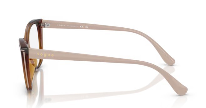 Óculos Receituário VOGUE VO 5590-L 55-16 2949 (Acetato Marrom Escuro Translúcido)