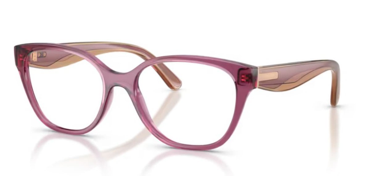 Óculos Receituário VOGUE VO 5712 53-17 3227 (Acetato Roxo Translúcido/Hastes Mescladas Roxo e Caramelo)